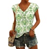 image:imageWIHOLL Tank Tops for Women Summer Shirts V Neck TShirts Beach Vacation Clothe Boho Sleeveless Basic Tees Fashion Clothing4green Ethnic Floral