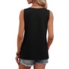 image:imageWIHOLL Tank Tops for Women Summer Tops Trendy Dressy Casual Spring Vacation Outfits Crewneck Button Down Sleeveless ShirtsBlack