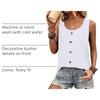image:imageWIHOLL Tank Tops for Women Summer Tops Trendy Dressy Casual Spring Vacation Outfits Crewneck Button Down Sleeveless ShirtsClassic White