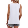 image:imageWIHOLL Tank Tops for Women Summer Tops Trendy Dressy Casual Spring Vacation Outfits Crewneck Button Down Sleeveless ShirtsClassic White