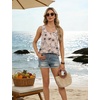 image:imageWIHOLL Tank Tops for Women Summer Tops Trendy Dressy Casual Spring Vacation Outfits Crewneck Button Down Sleeveless ShirtsPattern Apricot