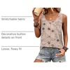 image:imageWIHOLL Tank Tops for Women Summer Tops Trendy Dressy Casual Spring Vacation Outfits Crewneck Button Down Sleeveless ShirtsPattern Apricot
