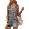 image:imageWIHOLL Tank Tops for Women Summer Tops Trendy Dressy Casual Spring Vacation Outfits Crewneck Button Down Sleeveless ShirtsPattern Boho