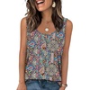 image:imageWIHOLL Tank Tops for Women Summer Tops Trendy Dressy Casual Spring Vacation Outfits Crewneck Button Down Sleeveless ShirtsPattern Boho