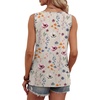 image:imageWIHOLL Tank Tops for Women Summer Tops Trendy Dressy Casual Spring Vacation Outfits Crewneck Button Down Sleeveless ShirtsPattern Floral Apricot