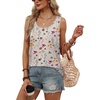 image:imageWIHOLL Tank Tops for Women Summer Tops Trendy Dressy Casual Spring Vacation Outfits Crewneck Button Down Sleeveless ShirtsPattern Floral Apricot