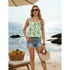 image:imageWIHOLL Tank Tops for Women Summer Tops Trendy Dressy Casual Spring Vacation Outfits Crewneck Button Down Sleeveless ShirtsPattern Green