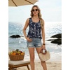 image:imageWIHOLL Tank Tops for Women Summer Tops Trendy Dressy Casual Spring Vacation Outfits Crewneck Button Down Sleeveless ShirtsPattern Navy