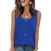 image:imageWIHOLL Tank Tops for Women Summer Tops Trendy Dressy Casual Spring Vacation Outfits Crewneck Button Down Sleeveless ShirtsRoyal Blue