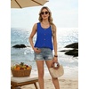 image:imageWIHOLL Tank Tops for Women Summer Tops Trendy Dressy Casual Spring Vacation Outfits Crewneck Button Down Sleeveless ShirtsRoyal Blue