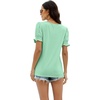 image:imageWIHOLL Tops for Women Summer Casual Ruffle Trim Sleeve Square Neck T Shirts1aqua