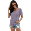 image:imageWIHOLL Tops for Women Summer Casual Ruffle Trim Sleeve Square Neck T Shirts1bluePink Stripe