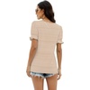 image:imageWIHOLL Tops for Women Summer Casual Ruffle Trim Sleeve Square Neck T Shirts1camarelstripe