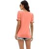image:imageWIHOLL Tops for Women Summer Casual Ruffle Trim Sleeve Square Neck T Shirts1coral