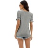 image:imageWIHOLL Tops for Women Summer Casual Ruffle Trim Sleeve Square Neck T Shirts1grey