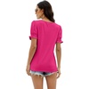 image:imageWIHOLL Tops for Women Summer Casual Ruffle Trim Sleeve Square Neck T Shirts1hotpink