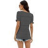 image:imageWIHOLL Tops for Women Summer Casual Ruffle Trim Sleeve Square Neck T Shirts1whitestripe