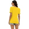 image:imageWIHOLL Tops for Women Summer Casual Ruffle Trim Sleeve Square Neck T Shirts1yellow