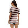 image:imageWIHOLL Tops for Women Summer Casual Ruffle Trim Sleeve Square Neck T Shirts2multicolor 3