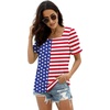 image:imageWIHOLL Tops for Women Summer Casual Ruffle Trim Sleeve Square Neck T Shirts2usa Flag