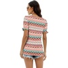 image:imageWIHOLL Tops for Women Summer Casual Ruffle Trim Sleeve Square Neck T ShirtsBoho Wavy