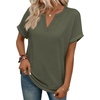 image:imageWIHOLL Womens Blouses Spring Tops Short Sleeve Shirts Dressy Casual Summer Vacation Fashion Clothing 2026Army Green