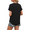 image:imageWIHOLL Womens Blouses Spring Tops Short Sleeve Shirts Dressy Casual Summer Vacation Fashion Clothing 2026Black