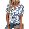 image:imageWIHOLL Womens Blouses Spring Tops Short Sleeve Shirts Dressy Casual Summer Vacation Fashion Clothing 2026Blue Floral Print