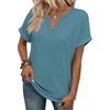 image:imageWIHOLL Womens Blouses Spring Tops Short Sleeve Shirts Dressy Casual Summer Vacation Fashion Clothing 2026Blue Green
