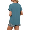 image:imageWIHOLL Womens Blouses Spring Tops Short Sleeve Shirts Dressy Casual Summer Vacation Fashion Clothing 2026Blue Green