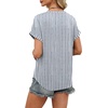image:imageWIHOLL Womens Blouses Spring Tops Short Sleeve Shirts Dressy Casual Summer Vacation Fashion Clothing 2026Blue Stripe
