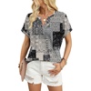 image:imageWIHOLL Womens Blouses Spring Tops Short Sleeve Shirts Dressy Casual Summer Vacation Fashion Clothing 2026Boho Charcoal Grey