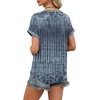 image:imageWIHOLL Womens Blouses Spring Tops Short Sleeve Shirts Dressy Casual Summer Vacation Fashion Clothing 2026Boho Navy