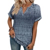 image:imageWIHOLL Womens Blouses Spring Tops Short Sleeve Shirts Dressy Casual Summer Vacation Fashion Clothing 2026Boho Navy