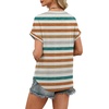 image:imageWIHOLL Womens Blouses Spring Tops Short Sleeve Shirts Dressy Casual Summer Vacation Fashion Clothing 2026Color Stripe