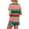 image:imageWIHOLL Womens Blouses Spring Tops Short Sleeve Shirts Dressy Casual Summer Vacation Fashion Clothing 2026Colorful Striped