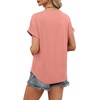 image:imageWIHOLL Womens Blouses Spring Tops Short Sleeve Shirts Dressy Casual Summer Vacation Fashion Clothing 2026Coral