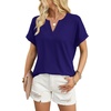 image:imageWIHOLL Womens Blouses Spring Tops Short Sleeve Shirts Dressy Casual Summer Vacation Fashion Clothing 2026Dark Blue