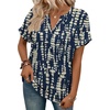 image:imageWIHOLL Womens Blouses Spring Tops Short Sleeve Shirts Dressy Casual Summer Vacation Fashion Clothing 2026Deep Blue Forest