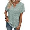 image:imageWIHOLL Womens Blouses Spring Tops Short Sleeve Shirts Dressy Casual Summer Vacation Fashion Clothing 2026Floral Green