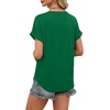 image:imageWIHOLL Womens Blouses Spring Tops Short Sleeve Shirts Dressy Casual Summer Vacation Fashion Clothing 2026Forest Green