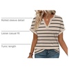 image:imageWIHOLL Womens Blouses Spring Tops Short Sleeve Shirts Dressy Casual Summer Vacation Fashion Clothing 2026Khaki Black Striped