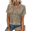 image:imageWIHOLL Womens Blouses Spring Tops Short Sleeve Shirts Dressy Casual Summer Vacation Fashion Clothing 2026Light Brown Leopard Print