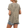 image:imageWIHOLL Womens Blouses Spring Tops Short Sleeve Shirts Dressy Casual Summer Vacation Fashion Clothing 2026Light Brown Leopard Print