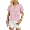 image:imageWIHOLL Womens Blouses Spring Tops Short Sleeve Shirts Dressy Casual Summer Vacation Fashion Clothing 2026Pink Dot