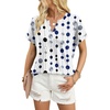 image:imageWIHOLL Womens Blouses Spring Tops Short Sleeve Shirts Dressy Casual Summer Vacation Fashion Clothing 2026Polka Dot Print