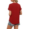 image:imageWIHOLL Womens Blouses Spring Tops Short Sleeve Shirts Dressy Casual Summer Vacation Fashion Clothing 2026Red