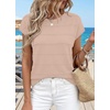image:imageWIHOLL Womens Lightweight Sweater Spring Summer Fall Outfits Cap Sleeve Hollow Out Knit Fashion Clothing 2026Apricot