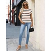 image:imageWIHOLL Womens Lightweight Sweater Spring Summer Fall Outfits Cap Sleeve Hollow Out Knit Fashion Clothing 2026Apricot Stripes