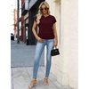 image:imageWIHOLL Womens Lightweight Sweater Spring Summer Fall Outfits Cap Sleeve Hollow Out Knit Fashion Clothing 2026Burgundy